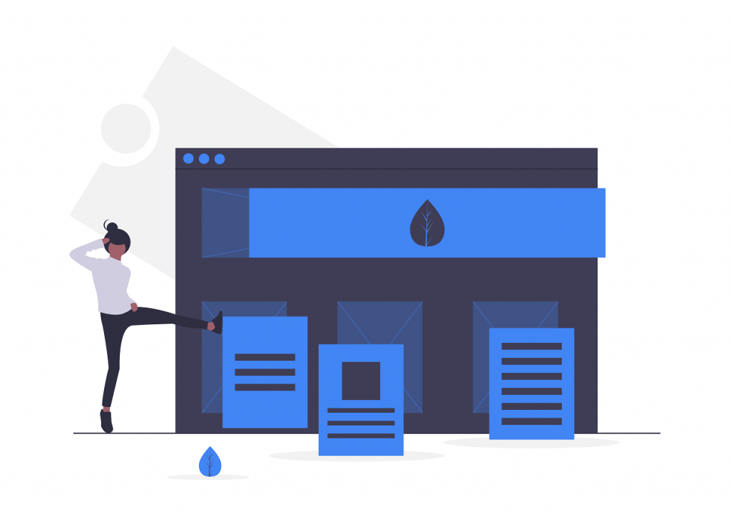 Landing page with a focused email signup form